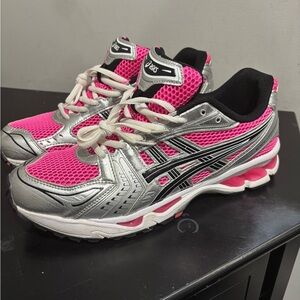 ASICS men's Athletic Shoes in Pink and Silver